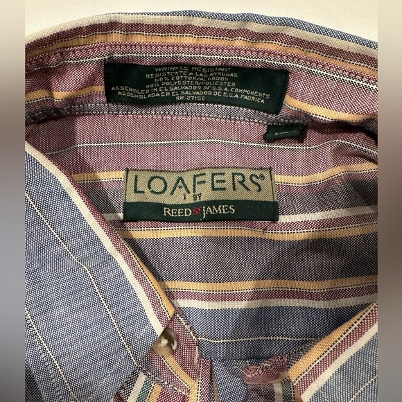 Vintage Loafers Mens Button Down Shirt By Reed St James - Picture 2 of 4